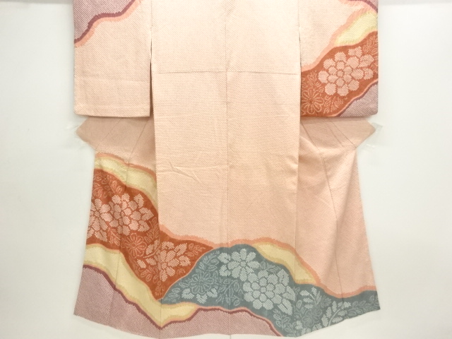 本総絞り道長取りに花模様訪問着